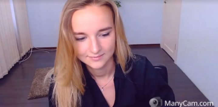 manycam or watermark on the cammodel screen? maybe a scam