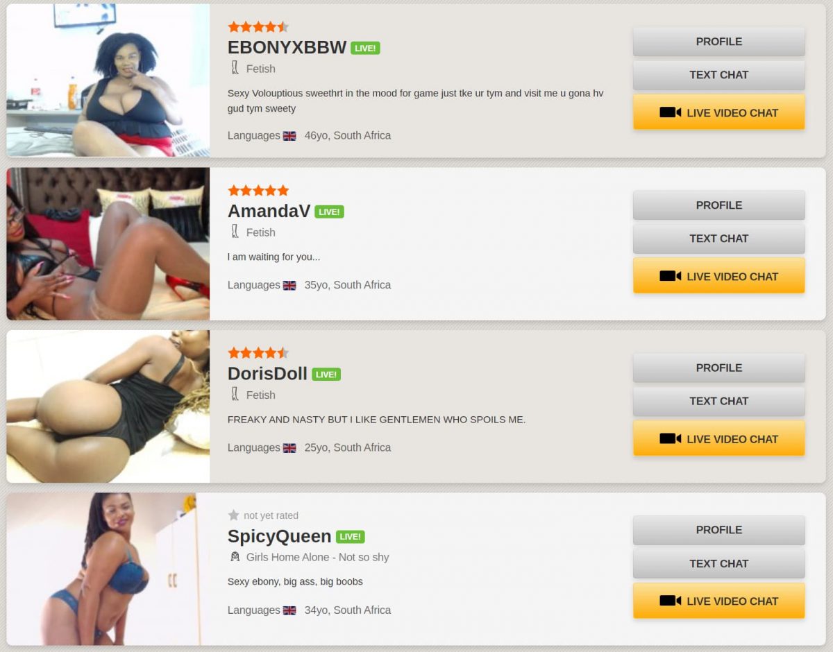 Black camgirls on camcontacts