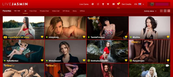 List of camgirls on livejasmin