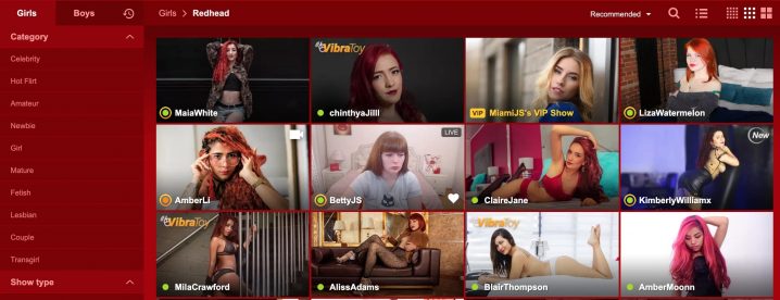 redhead cammodels on Livejasmin